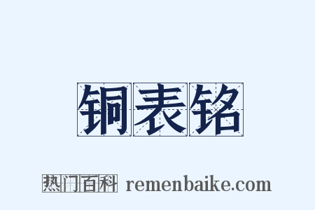 铜表铭是什么意思的图片